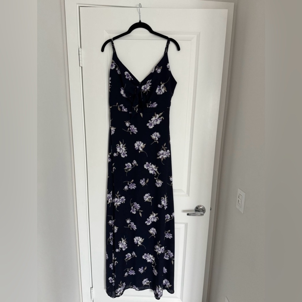 Nordstrom Navy and White Floral Maxi Dress